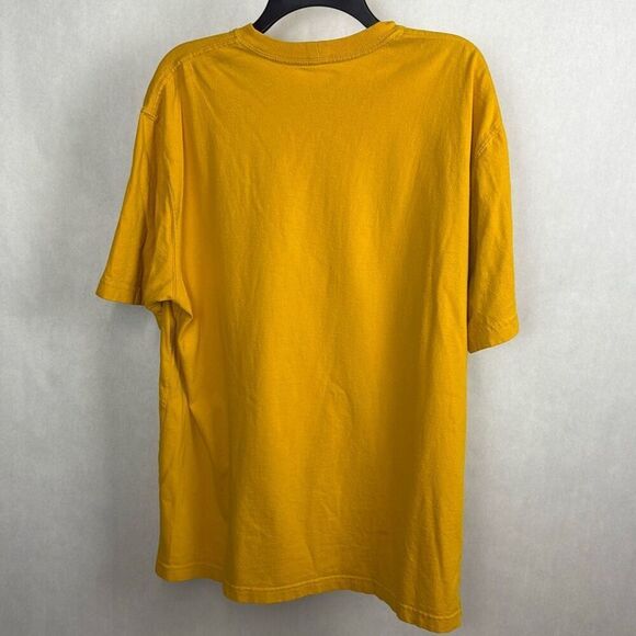 Carhartt Mens T-shirt Sz Large Yellow Gold Pocket Crew Neck Short Sleeve - Picture 3 of 6
